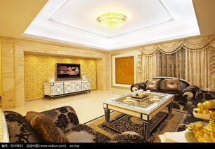 欧式豪华客厅装饰设计图片免费下载 红动网