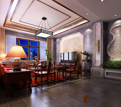 500平米别墅中式风格家装装修图片设计