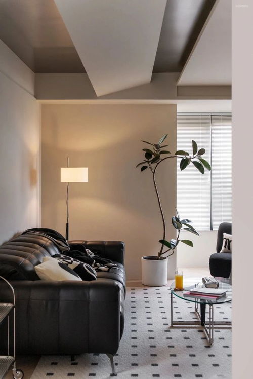 90㎡黑白极简家,神秘又有质感