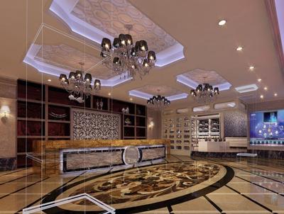 混搭量贩式ktv大厅吧台装修设计方案效果图- 维客网装修效果图